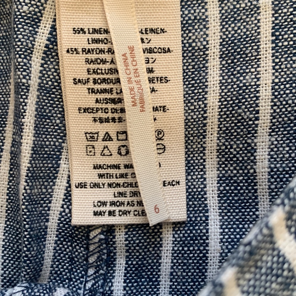 Free People Elliot Striped Linen Blend Pants - Picture 9 of 13